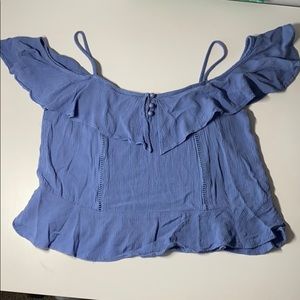 Slate blue blouse